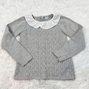 EdgeHill Collection long sleeve contrast collar sweater